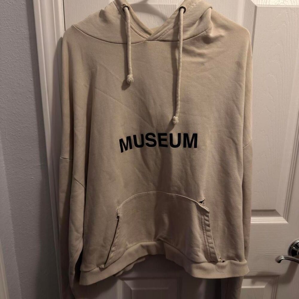 (2015) Hood By Air "Museum" Terry Hoodie - Beige - L (Flaw)